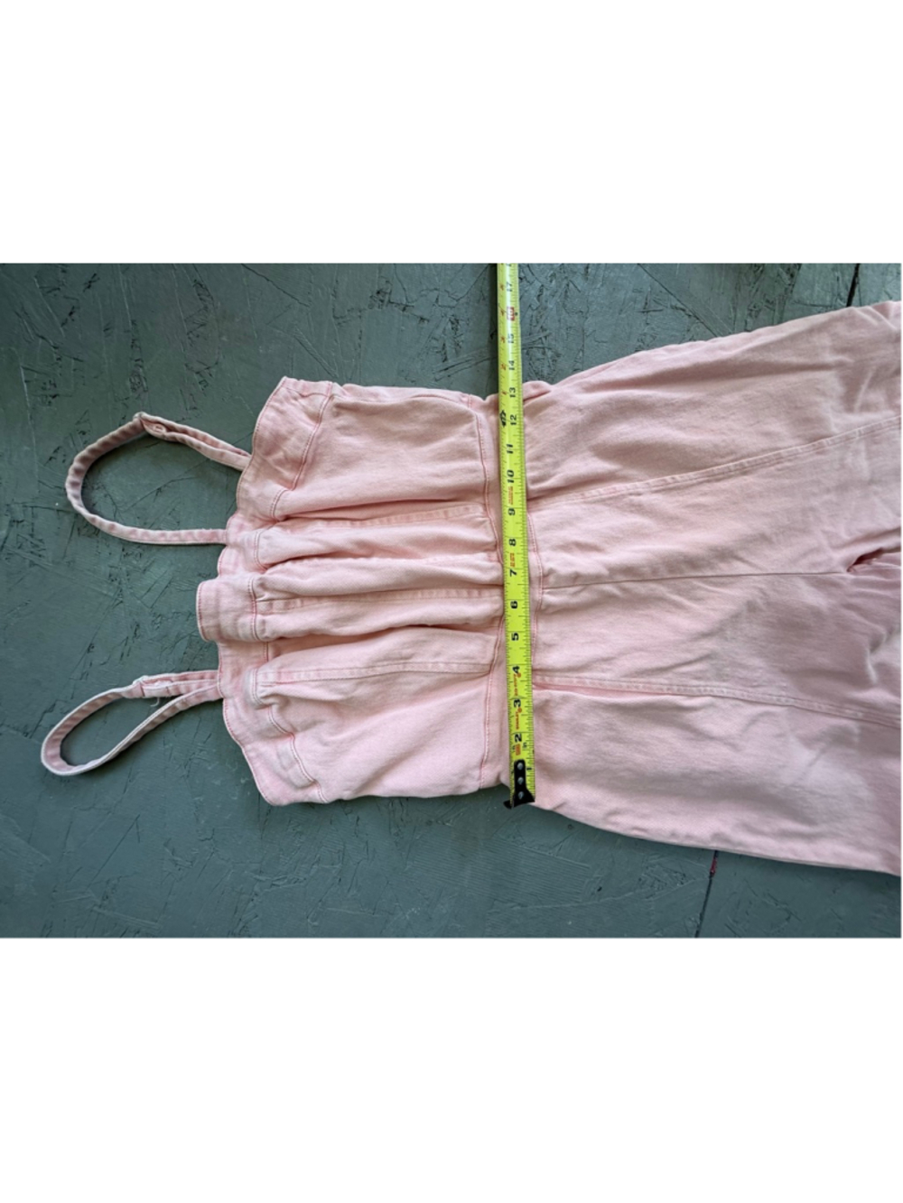 Pink Denim Corset Bodice Wide Leg Jumpsuit Size 6 - Picture 5 of 8